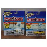 *2* Johnny Lightning Monopoly Die Casts with Bonus Game Tokens
