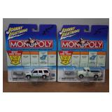 *2* Johnny Lightning Monopoly Die Casts with Bonus Game Tokens