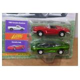 *2* Johnny Lightning Classic Customs Corvette Die Cast Replicas
