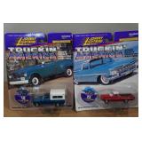 *2* Johnny Lightning Truckin America Die Casts - 60s Studebaker & 59 El Camino