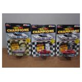 *3* Racing Champions NASCAR Collectors Series Die Casts - Fireball Roberts, Larry Frank, Wendell Scott