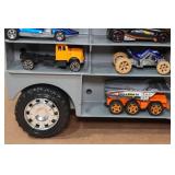 Die Cast Car Storage Trailer with Assorted Cars