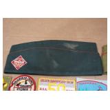 Assorted Vintage Boy Scout Collectible Patches and Hats