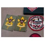 Assorted Vintage Boy Scout Collectible Patches and Hats