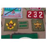 Assorted Vintage Boy Scout Collectible Patches and Hats