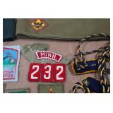 Assorted Vintage Boy Scout Collectible Patches and Hats