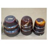 *6* Vintage Glass and Porcelain Insulators