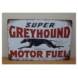Novelty Metal Sign - Super Greyhound Motor Fuel