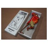 Vintage Look Tin Litho Climbing Monkey