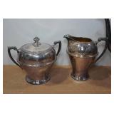 Vintage WM Rogers Pattern 4504 "Rosalee" Tea Pot with Pilgrim Pieces