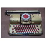 Vintage Berwin Gold Tin Typewriter