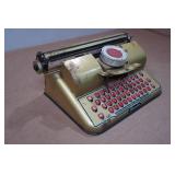 Vintage Berwin Gold Tin Typewriter