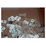 Vintage Glass Topped Chess/Checkers/Parcheesi Game Set