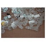 Vintage Glass Topped Chess/Checkers/Parcheesi Game Set