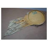 Indian Face Dream Catcher with Feathers and Fur