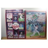 *2* Vintage 1987 Minnesota Twins World Series Framed Posters