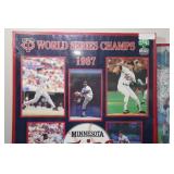 *2* Vintage 1987 Minnesota Twins World Series Framed Posters