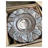 Teamson Home 28" Outdoor Round Stone Propane Gas Fire Pit Teamson Home 28" Outdoor Round Stone Propane Gas Fire Pit