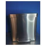 Qualiazero 16 Gallon Stainless Steel Dual Compartment Step Trash Can Qualiazero 16 Gallon Stainless Steel Dual Compartment Step Trash Can