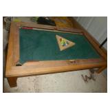 Homemade table top pool table with marbles Homemade table top pool table with marbles