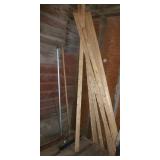 eight 8ft x 2x1/2 boards, broom eight 8ft x 2x1/2 boards, broom