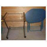 tv stand and 2 tv tray type tables tv stand and 2 tv tray type tables