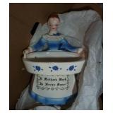 Box full of vintage glassware and clocks Box full of vintage glassware and clocks
