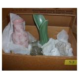 Red Wing Vase, oil lamps and more Red Wing Vase, oil lamps and more