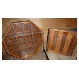 Shadow box and wood clock Shadow box and wood clock