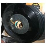 Box full of 45 rpm records Box full of 45 rpm records