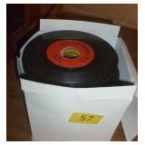 Box full of 45 rpm records must be close to 100 Box full of 45 rpm records must be close to 100