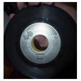 Box full of 45 rpm records must be close to 100 Box full of 45 rpm records must be close to 100