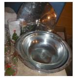bowl, serving dish, 10 christmas glasses bowl, serving dish, 10 christmas glasses