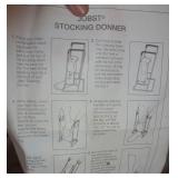 Shower chair, pill boxes, device to help put socks on Shower chair, pill boxes, device to help put socks on