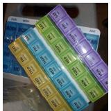 Shower chair, pill boxes, device to help put socks on Shower chair, pill boxes, device to help put socks on
