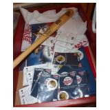 Twins memorabilia, bucket of baseballs, 2 bats Twins memorabilia, bucket of baseballs, 2 bats