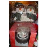Snap-on winter village, Welcome snowman sign, Snowman light, tree skirt Snap-on winter village, Welcome snowman sign, Snowman light, tree skirt