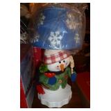 Snap-on winter village, Welcome snowman sign, Snowman light, tree skirt Snap-on winter village, Welcome snowman sign, Snowman light, tree skirt