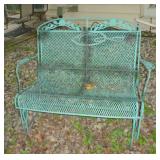 Metal outdoor patio glider bench Metal outdoor patio glider bench