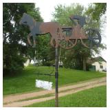 Double sided horse and buggy metal sign Double sided horse and buggy metal sign