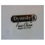 Dynasty China set - 8 dinner and 8 salad plates, 6 cups, 2 vegetable serving bowls and 1 large Dynasty China set - 8 dinner and 8 salad plates, 6 cups, 2 vegetable serving bowls and 1 large