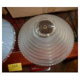 FOUR Vintage glass lamp shades FOUR Vintage glass lamp shades