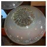 FOUR Vintage glass lamp shades FOUR Vintage glass lamp shades