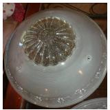 FOUR Vintage glass lamp shades FOUR Vintage glass lamp shades