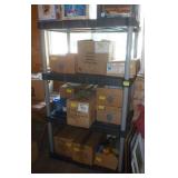 Plastic garage shelving, 4 shelves - No Contents Plastic garage shelving, 4 shelves - No Contents