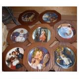 Lot of 8 framed Norman Rockwell plates Lot of 8 framed Norman Rockwell plates