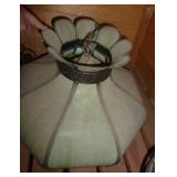 Vintage hanging glass lamp (approx 18 inch)  and large candle holder or flower vase Vintage hanging glass lamp (approx 18 inch)  and large candle holder or flower vase