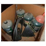 vintage Dietz lantern No.2 D-Lite, 4 bottles of propane and a wrench vintage Dietz lantern No.2 D-Lite, 4 bottles of propane and a wrench