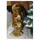 Misc décor, musical angel, light up snowman can, candle holder, angels, ceramic tree and wall hanging Misc décor, musical angel, light up snowman can, candle holder, angels, ceramic tree and wall hanging