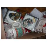 Christmas bear, bow, ornaments, 2 night lights Christmas bear, bow, ornaments, 2 night lights